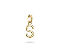 Thomas Sabo Charm Club Connect CC1225-413-39 - Ciondolo a forma di lettera S, placcato oro 18 carati, in argento 925 riciclato