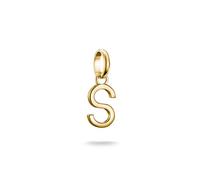 Thomas Sabo Charm Club Connect CC1225-413-39 - Ciondolo a forma di lettera S, placcato oro 18 carati, in argento 925 riciclato