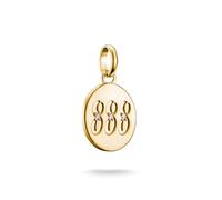 Thomas Sabo Charm Club Connect CC1255-414-14 - Ciondolo a forma di angelo 888, placcato oro 18 carati, in argento 925 riciclato