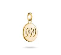 Thomas Sabo Charm Club Connect CC1256-414-14 - Ciondolo a forma di angelo 999, placcato oro 18 carati, in argento 925 riciclato