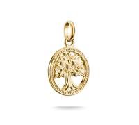 Thomas Sabo Charm Club Connect CC1262-414-14 - Ciondolo a forma di albero di amore, placcato oro 18 carati, in argento 925 riciclato