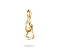 Thomas Sabo Charm Club Connect Charm Cuore Con Anello Placcato Oro 18k