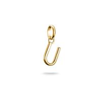 Thomas Sabo Charm Club Connect Ciondolo Charm Lettera U Placcatura Oro 18k Argento 925 Riciclato CC1227-413-39