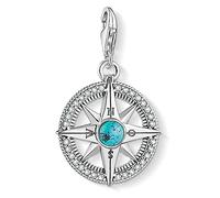Thomas Sabo Charm Club Sterling Silver Turquoise Compass Charm 1773-646-17