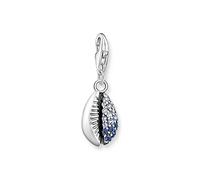 Thomas Sabo Charm da donna in argento 925 con zirconi 32020355, misura unica, Argento sterling, Zirconia cubica, Ciondolo a forma di conchiglia con pietre blu