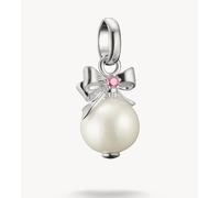 Thomas Sabo - Charm pendente a forma di pallina tonalità argento e bianco One Size