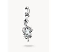 Thomas Sabo charm pendente serpente con pietra, argento, nero, argento, bianco One Size