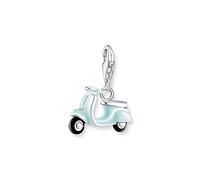 THOMAS SABO Ciondolo a forma di monopattino turchese in argento Sterling 925 di alta qualità con monopattino tridimensionale stile vintage, dimensioni: 21 x 18 mm, 1937-041-7, misura unica, Argento