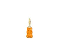 THOMAS SABO Ciondolo a forma di orso dorato, colore: arancione, Argento sterling
