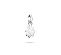 THOMAS SABO Ciondolo a forma di trifoglio portafortuna - argento 925 riciclato - Quadrifoglio con quattro petali di cuore - Gioielli da donna per bracciale e collana - Connect Charm