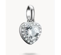 Thomas Sabo Charm Club Connect - Ciondolo in argento 925, motivo: felicità e amore, misura unica, Argento sterling, Zirconia cubica