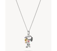 Thomas Sabo - Ciondolo con snoopy placcato oro 18K tonalità argento, oro, nero e rosso 50 cm