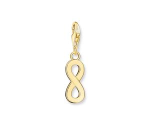 THOMAS SABO Ciondolo da donna a forma di Torre Eiffel Parigi, a forma di cuore, in argento Sterling 925, 0904-415-12, misura unica, Argento Sterling 925, placcato oro giallo 750, non disponibile