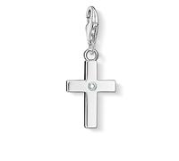 Thomas Sabo Ciondolo da Donna, Argento 925, Silver Cross 1 Gem Pendant