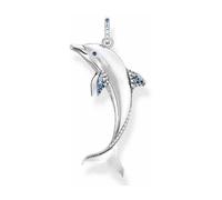 THOMAS SABO - Ciondolo Delfino con pietre blu color argento- blu Pe932-644-1 - - Accessories - unisex - Grigio - ONE SIZE