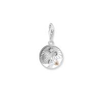 THOMAS SABO Ciondolo in argento Sterling 925 riciclato con igloo, incisione e pietra incastonata, 2060-473-7, misura unica, Argento sterling, Zirconia cubica
