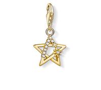 Thomas Sabo Ciondolo in Argento Sterling Placcato Oro con Zirconi e Stella con Pietre