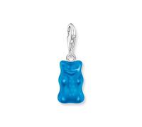 THOMAS SABO Ciondolo orso d'oro blu argento, Argento sterling