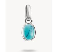 Thomas Sabo Connect Ciondolo Charm Birthstone Collection in Argento Sterling 925 Dicembre CC1340-404-17