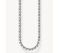 Thomas Sabo - Collana a catena veneziana tonalità argento e nero 60 cm