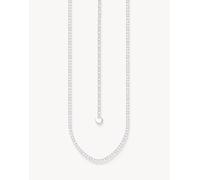 Thomas Sabo - Collana a catenina sottile tonalità argento con pietre bianche 42 cm