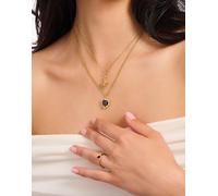 Thomas Sabo - Collana con ciondolo a cuore in argento sterling placcato oro giallo 18K 45 cm