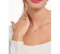 THOMAS SABO Collana con ciondolo a forma di cuore bianco in argento Sterling 925 KE2211-051-14, misura unica, Argento sterling, Zirconia cubica