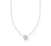 THOMAS SABO Collana con ciondolo in argento Sterling 925 con zirconi rosa KE2210-051-9, misura unica, Argento sterling, Zirconia cubica