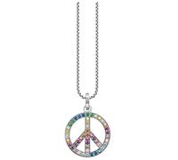 THOMAS SABO - Collana con ciondolo Segno di pace multicolore Ke2170-318-7-L55V - - Accessories - unisex - Grigio - ONE SIZE