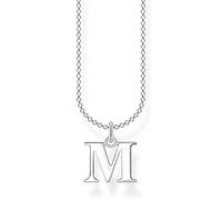 Thomas Sabo Collana con lettera M in argento sterling 925, Argento, KE2022-001-21