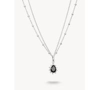 Thomas Sabo - Collana con pendente a goccia tonalità argento e nero 45 cm