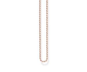 Thomas Sabo Collana cordino in argento placcato oro KE1348-415-12