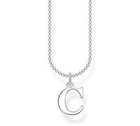 Thomas Sabo Collana da Donna con Lettera C in Argento Sterling 925, Lunghezza 38-45 cm
