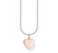 Thomas Sabo Collana da donna cuore oro rosa argento 925, lunghezza 38-45 cm