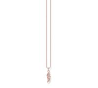 THOMAS SABO Collana da donna in argento 925, 45 cm, Argento sterling Oro Rosa, Zirconia cubica