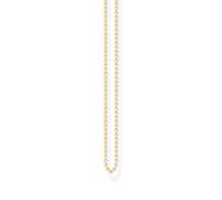 Thomas Sabo Collana da Donna in Argento 925 Parzialmente Placcato Oro, 42 cm KE1219-413-12-L42v