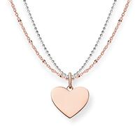 Thomas Sabo Love Bridge Catenina da Donna con Cuore Oro Rosa in Argento Sterling 925 Lbke0004-415-12-L45V