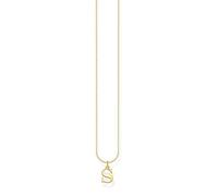 Thomas Sabo Collana in argento dorato con lettera S, Oro giallo, KE2028-413-39