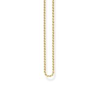 Thomas Sabo Collana in cordoncino argento placcato oro KE1348-413-12
