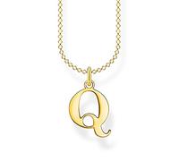 Thomas Sabo Collana lettera Q in argento dorato, Oro giallo, KE2026-413-39