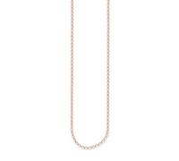 Thomas Sabo Collana rolò da Donna in Argento 925 Parzialmente Placcato Oro, 42 cm, KE1219-415-12-L42v