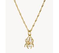 Thomas Sabo - Collana tonalità oro e bianco con ciondolo a forma di ragno 45 cm