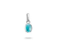 Thomas Sabo Connect Ciondolo Charm Birthstone Collection in Argento Sterling 925 Dicembre CC1340-404-17