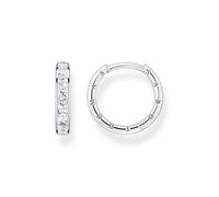 THOMAS SABO CR668-051-14 - Orecchini a cerchio da donna, in argento Sterling 925, con zirconi bianchi, diametro: 20 mm, 20mm, Argento, Nessuna pietra preziosa