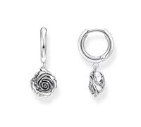 Thomas Sabo CR757-637-21 Orecchini a cerchio midnight rose argento Unisex Arg...