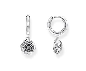 Thomas Sabo CR757-637-21 Orecchini a cerchio midnight rose argento Unisex Arg...