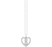 Thomas Sabo "Cuore pavé Infinito con zirconi Collana di Lunghezza Regolabile 40 - 45 cm