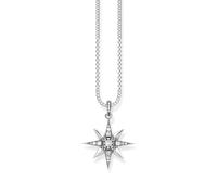 Thomas Sabo Royalty Catenina da Donna con Ciondolo A Forma di Stella Bianca in Argento Sterling 925 Ke1825-643-14-L45V