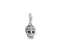 Thomas Sabo Fermaglio Charm Donna Argento 1546 637 21, Ciondolo a forma di teschio color argento lavorato