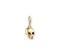 Thomas Sabo Fermaglio Charm Donna Argento 1549 413 39, Ciondolo a forma di teschio color oro